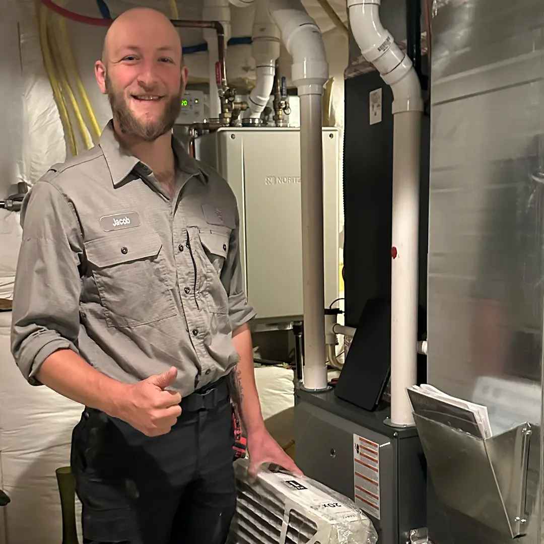 HVAC filter change helping improve airflow and reduce system strain