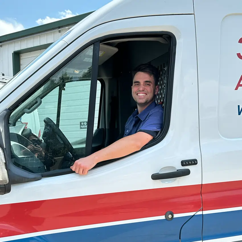Aim High HVAC technician providing professional heating and cooling service for a Colorado homeowner